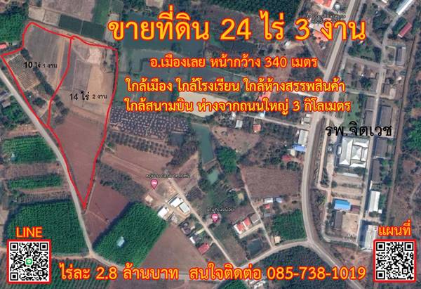 ขายที่ดิน 24 ไร่ อ.เมือง จ.เลย .